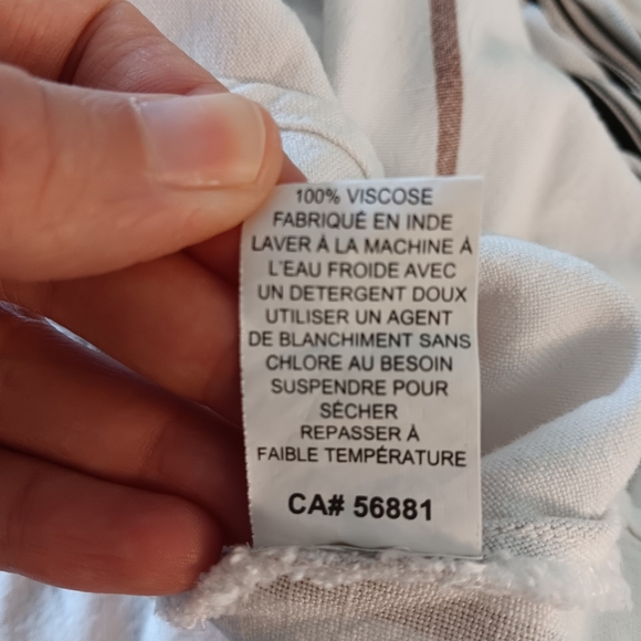 Wes White Striped Button-Up Short Sleeve Top - Picture 10 of 13